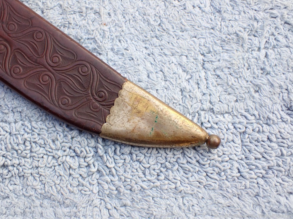 COLLINS NO 18 ELEFANTE BOWIE WITH ORIGINAL LEATHER SCABBARD (EARLY 1930'S)-img-54