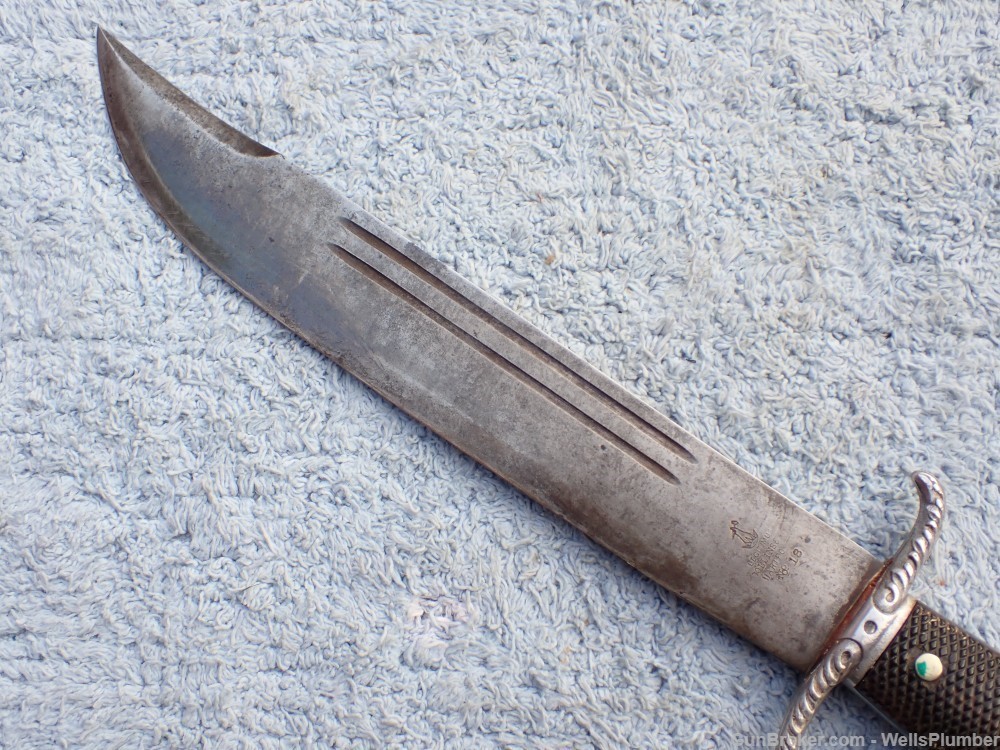 COLLINS NO 18 ELEFANTE BOWIE WITH ORIGINAL LEATHER SCABBARD (EARLY 1930'S)-img-42