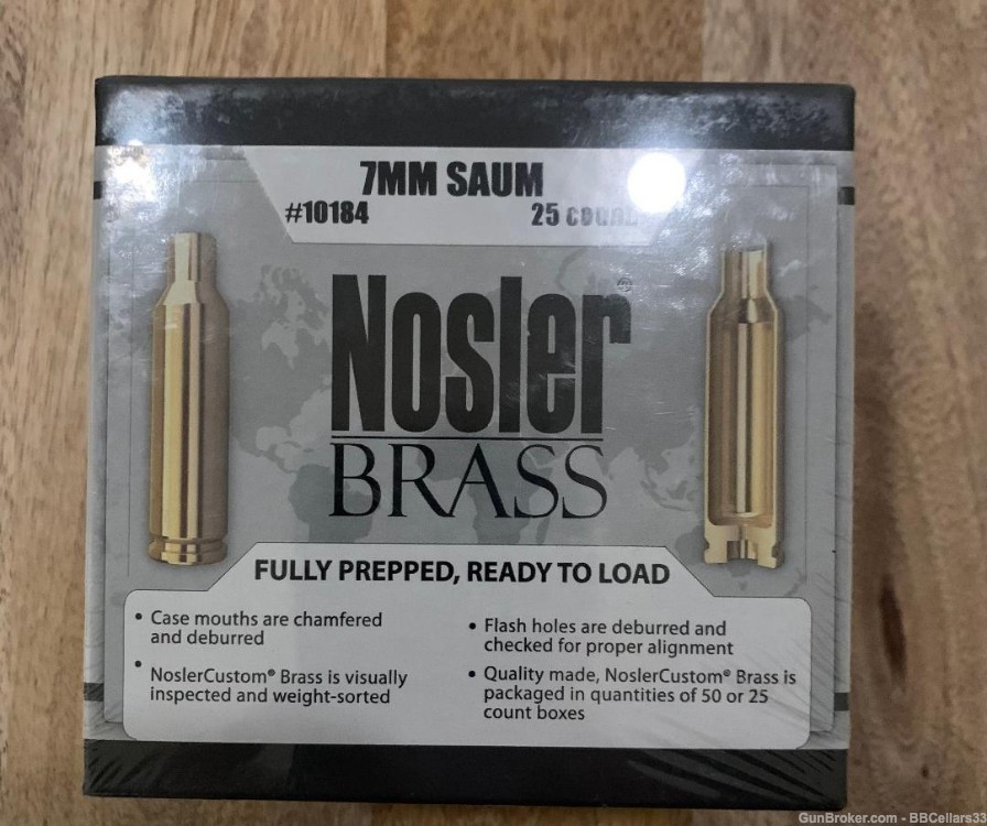 Nosler 7mm Short Action Ultra Magnum  brass 25 count-img-0