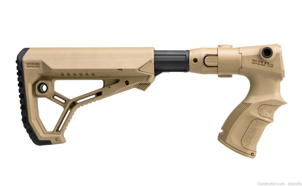 FAB Remington 870 Pistol Grip And Folding Collapsible Buttstock - Tan-img-1