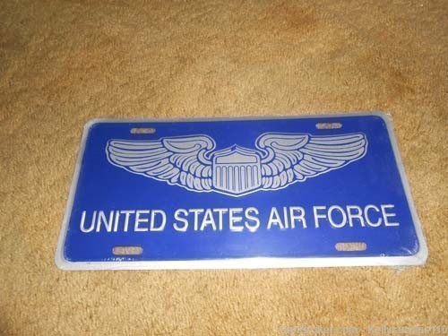 U.S. Air Force Retired Tin License Plate-img-0