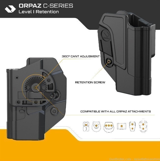 Orpaz C-Series Sig Sauer P250 / 320 OWB Level I Retention Holster -img-3