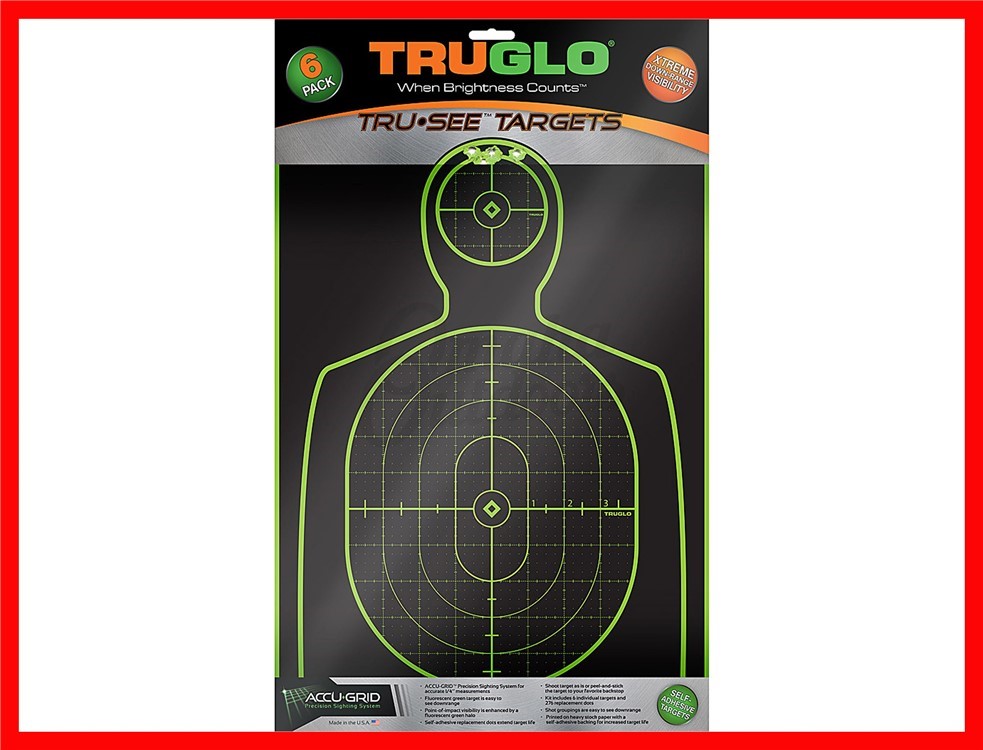 TRUGLO Tru-See Green Silhouette Target TG13A6-img-0