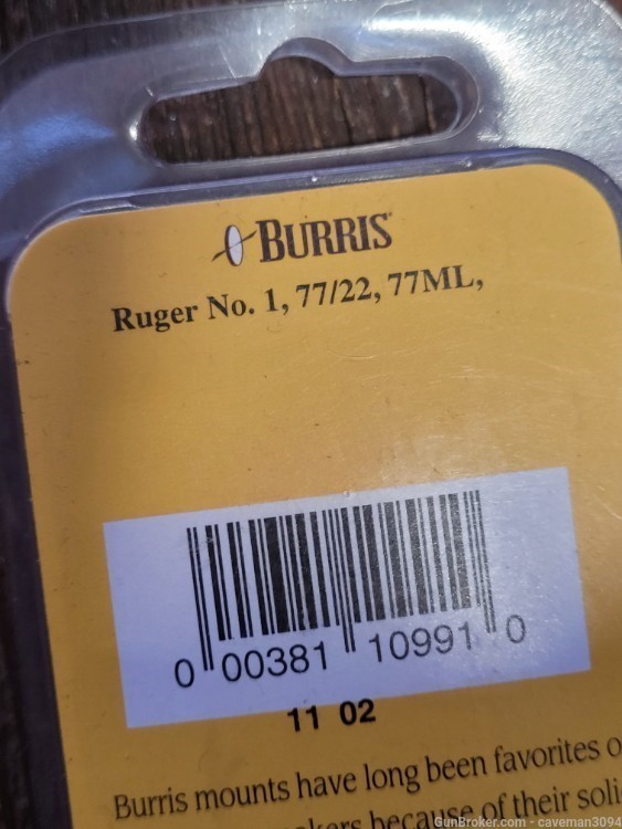 Burris Ruger to Weaver Base Adapter for Ruger No. 1 77/22 77ML Free S&H -img-1