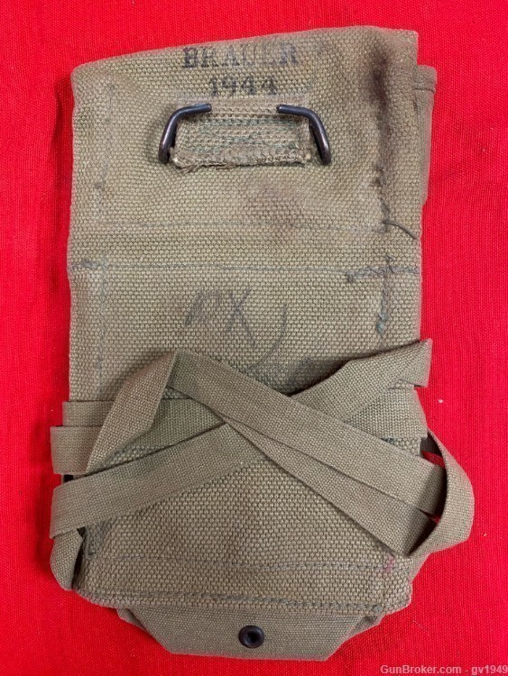 WW2 (1944 dated) 3 pocket frag grenade pouch-img-1
