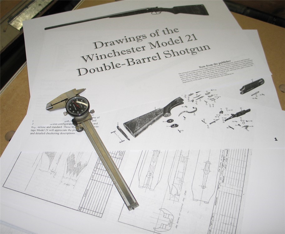 Winchester Model 21 Double-Barrel Shotgun Drawings, Blueprints!-img-0