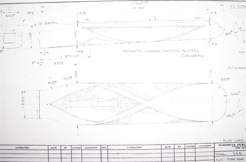 Winchester Model 21 Double-Barrel Shotgun Drawings, Blueprints!-img-2