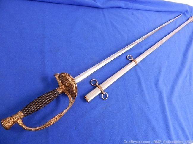 1870s US Springfield Armory Staff & Foot Officers Sword with Scabbard-img-0