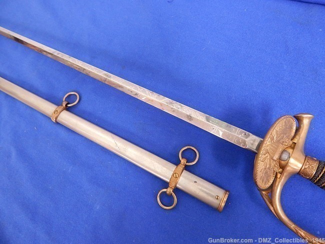 1870s US Springfield Armory Staff & Foot Officers Sword with Scabbard-img-6