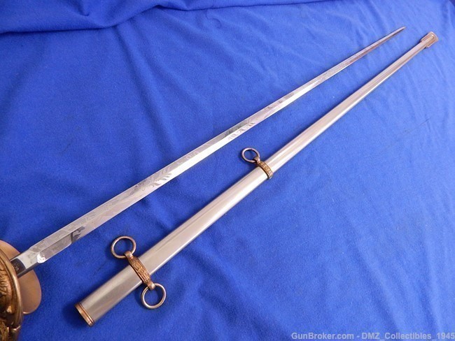 1870s US Springfield Armory Staff & Foot Officers Sword with Scabbard-img-2