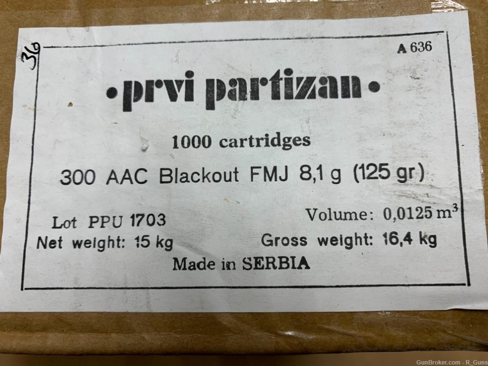 Prvi Partizan PPU 300 AAC Blackout FMJ 125 gr 1000 rounds-img-2