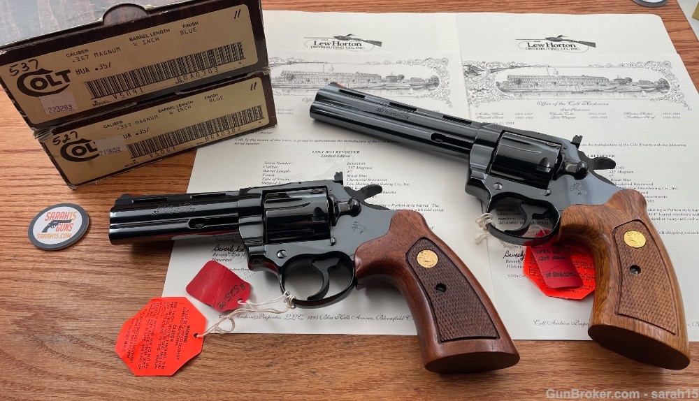 Colt BOA CONSECUTIVE SERIAL SET Lew Horton 1985 Factory Test Fired ONLY WOW-img-0