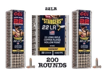 CCI STANGERS 22LR 32GR CPHP 200rds Rimfire Ammunition