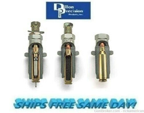 Dillon Carbide 3 Die Set for 380 ACP Seating, Sizing and Crimp Dies 14401-img-0