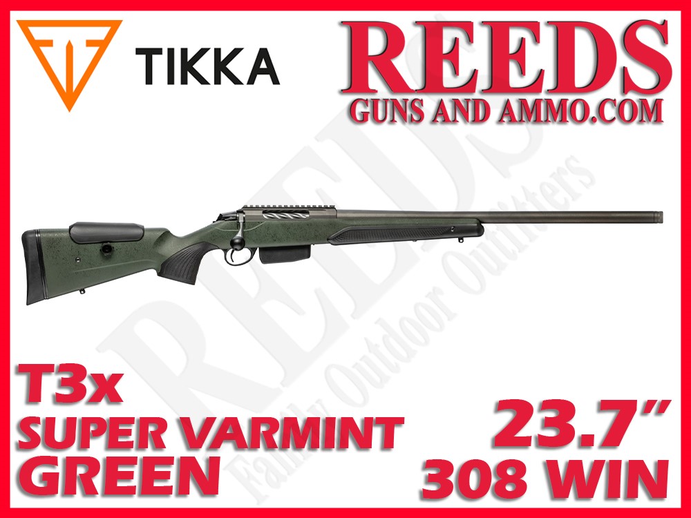 Tikka T3x Super Varmint Green Tungsten 308 Win 23.7in JRTXRSV316-img-0