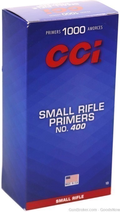 CCI 400 CCI Small Rifle Primers No. 400 CCI400 1000 pcs CCI400 -img-0