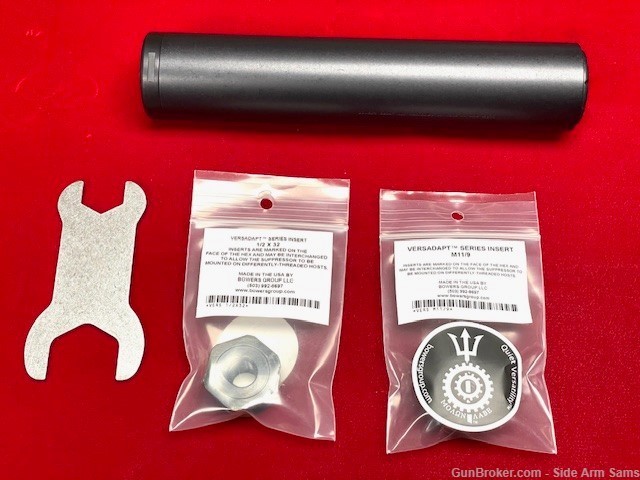 Bowers VER9S  "Full-Auto Rated" 9mm Silencer (2) Mounts- M11/9, UZI & More-img-0