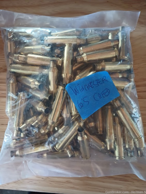 6.5 Creedmoor Brass- Once Fired 100 pcs_ LARGE Primer-img-0