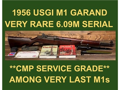 M1 GARAND SPRINGFIELD RARE 6.09M SERIAL CMP SERV. GRADE EXCEPTIONAL GARAND 
