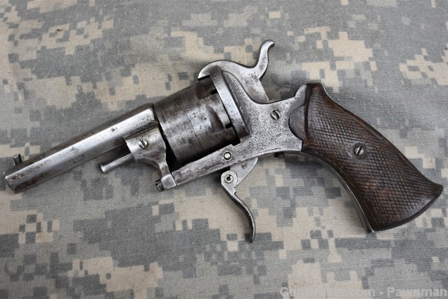 Belgian "Guardian American" 7mm pinfire revolver-img-0