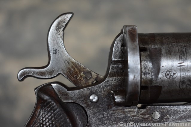 Belgian "Guardian American" 7mm pinfire revolver-img-9