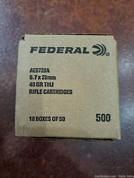 Federal American Eagle 5.7x28 40gr FMJ 500rd Case!-img-0