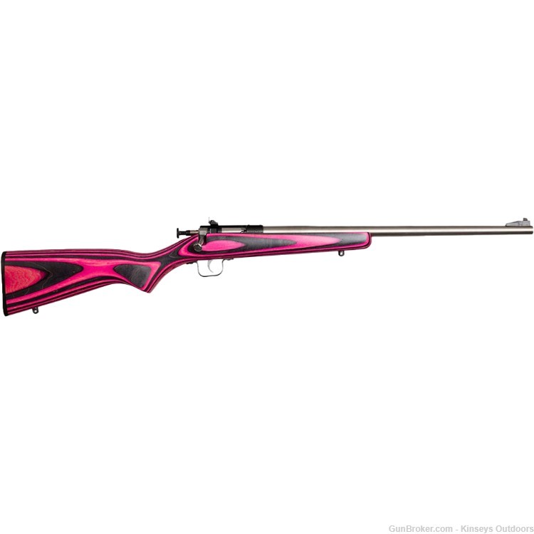 Keystone Crickett Rifle 22 LR 16 in. Pink/Black Laminate RH-img-0