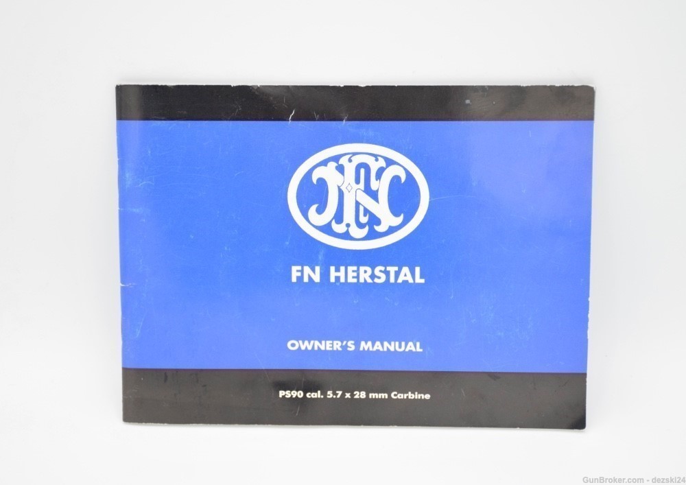 FNH FN PS90 RIFLE MANUAL/INSTRUCTION BOOKLET 5.7 X 28MM RARE FNH ARMORERS-img-0