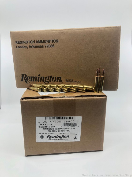 Remington 223 Rem 55Gr FMJ UMC Bulk Pack 1000 Rds 23895 SAME DAY FAST SHIP!-img-1