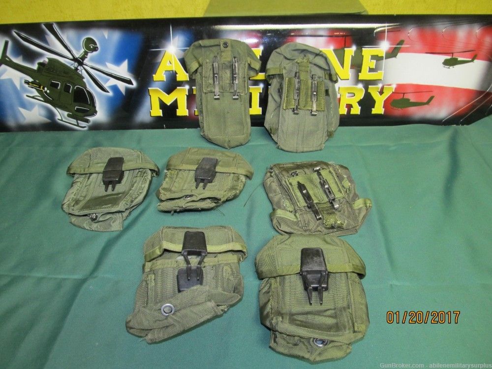 US Military Army Small Arms 223 5.56 OD Ammo Pouch 3 Mag Pouch 10 Pouches G-img-1
