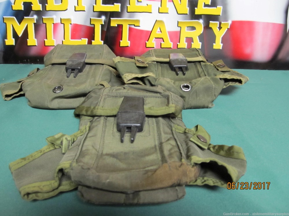 US Military Army Small Arms 223 5.56 OD Ammo Pouch 3 Mag Pouch 10 Pouches G-img-6