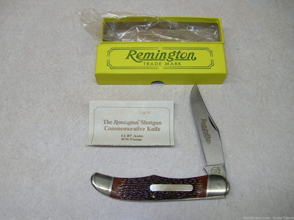 Remington 1990 Shotgun Commemorative knife NEW IN BOX R870-img-0