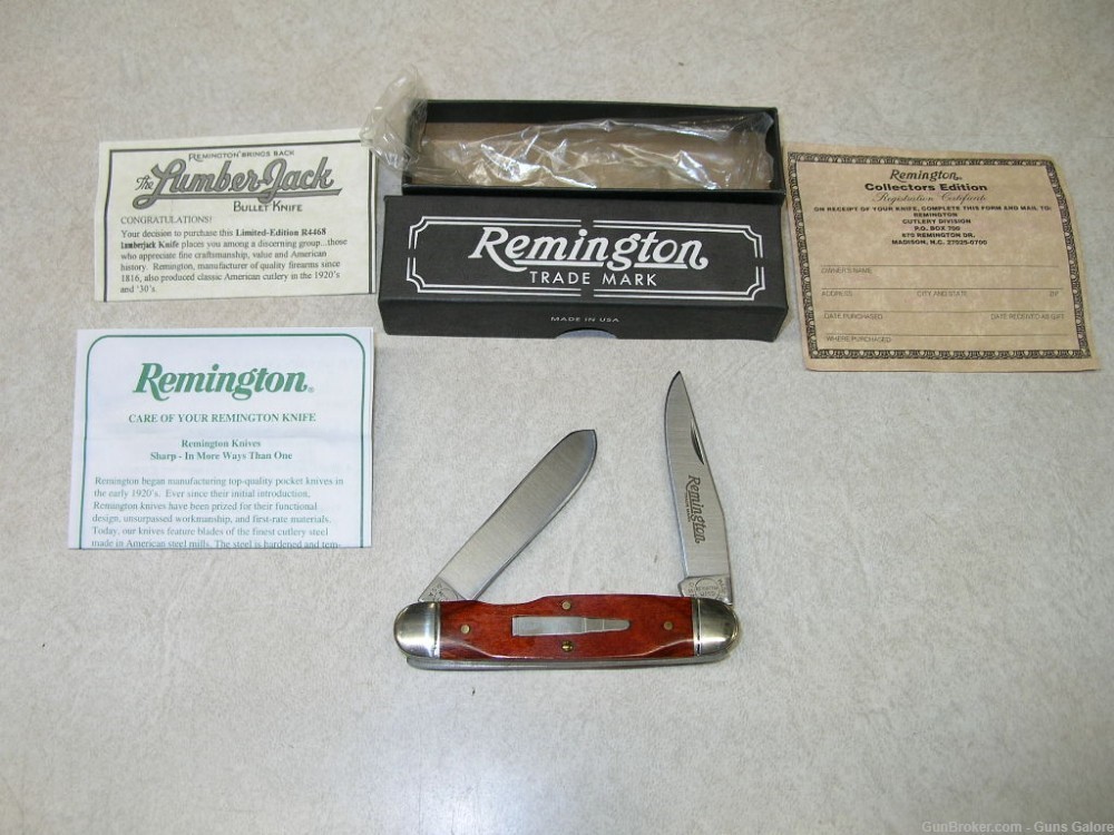 Remington 1997 Lumberjack Bullet knife NEW IN BOX R-4468-img-0