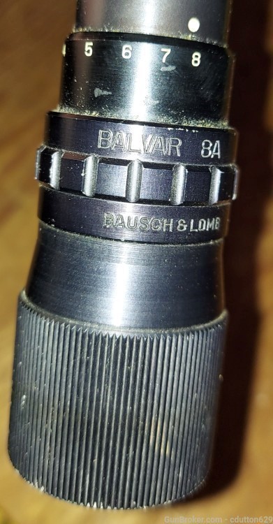 Bausch and Lomb Balvar 8A scope, rings, & mount-img-2