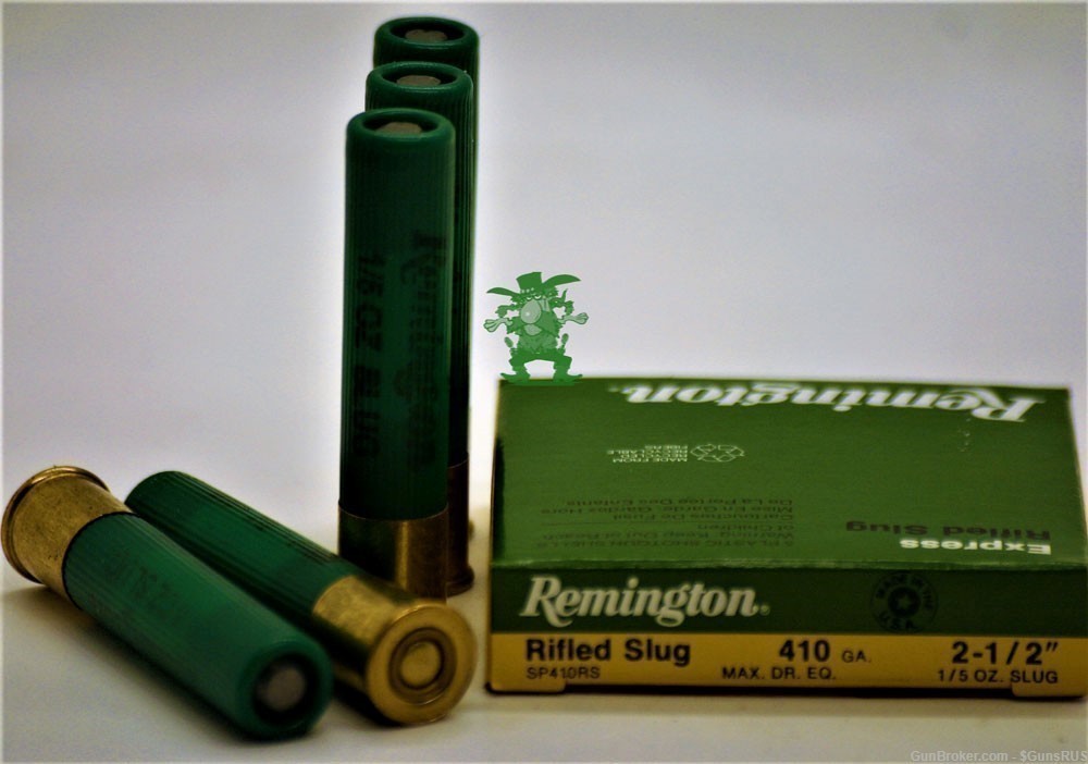 410 Bore Remington EXPRESS RIFLED SLUGS Hard Hitting MAX 410 SLUG 5 RDS-img-1