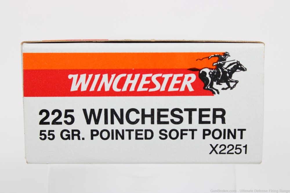 20 Rounds Winchester 225 Win 55 Grain Pointed Soft Point Factory Ammo X2251-img-1