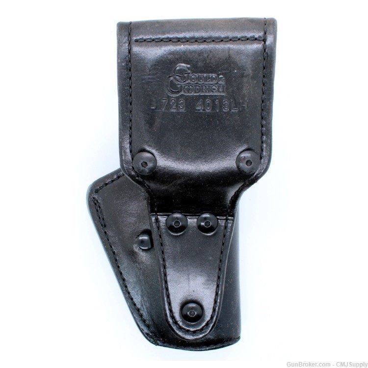 LH S&W 3913 6904 4013 Black Plain Leather Gould & Goodrich Holster-img-1