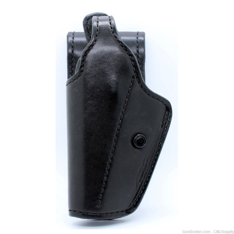 LH S&W 3913 6904 4013 Black Plain Leather Gould & Goodrich Holster-img-0