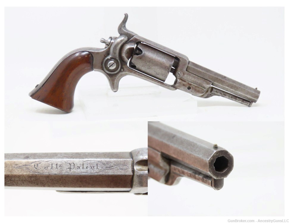SERIAL NUMBER 21 Colt 1855 ROOT Revolver ANTEBELLUM Antique Low SN Early-img-0