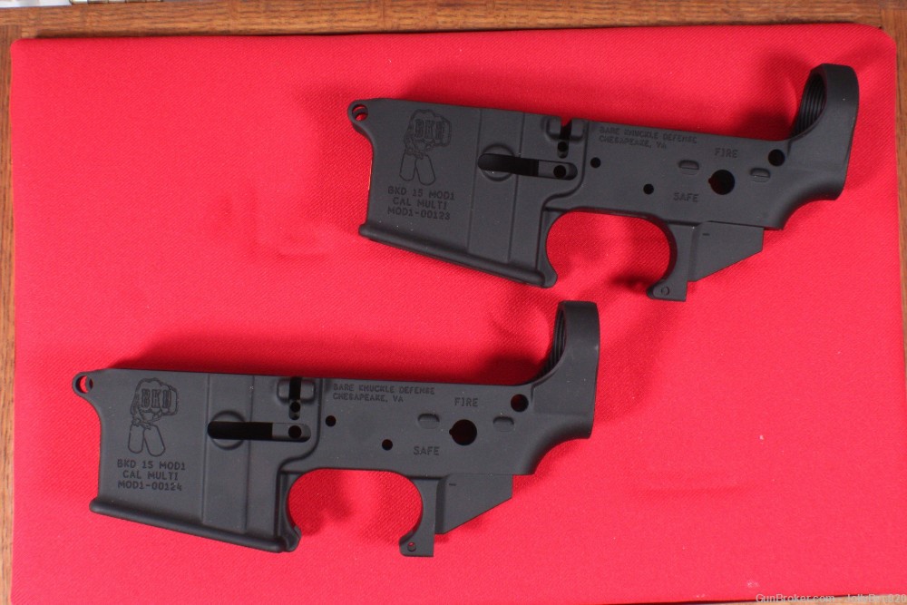  Pair of consecutive MOD1 BKD AR15 BKD-15 Receivers Threaded Release-img-0