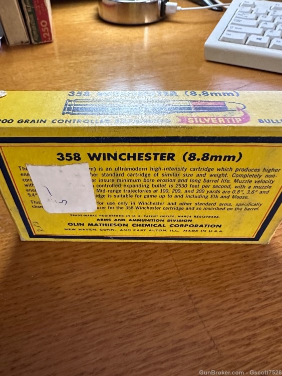 Vintage Western Super X 358 Winchester full box very good -img-7