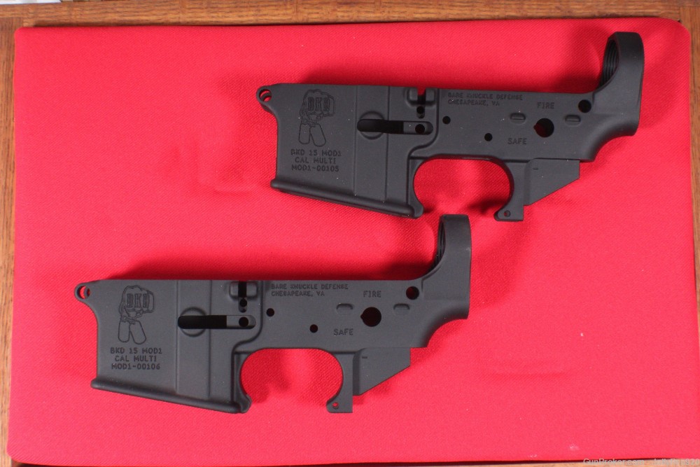 Pair of consecutive MOD1 BKD AR15 BKD-15 Receivers Threaded Release-img-0