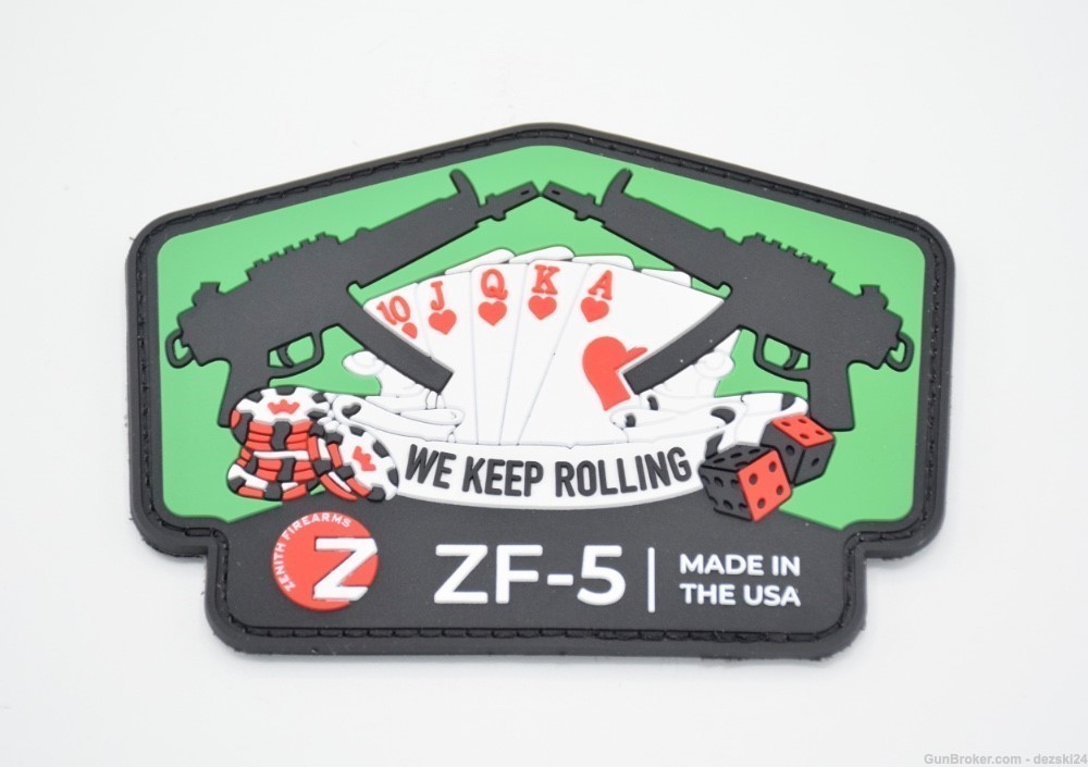 ZEINTH ZF5 ZF-5 RIFLE LOGO PATCH HOOK & LOOP BACKING MP5 PISTOL STYLE New -img-1