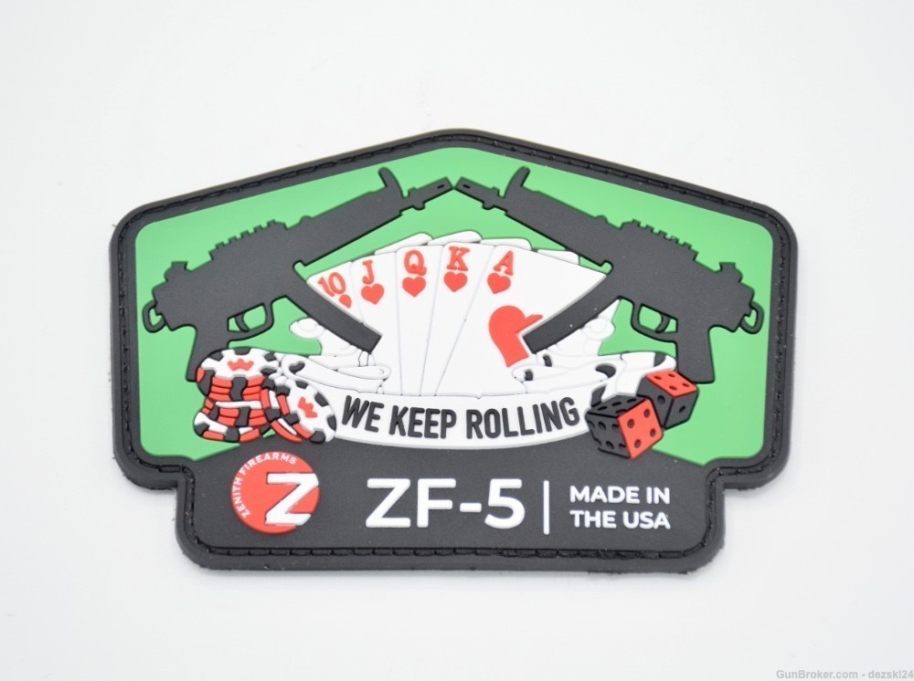 ZEINTH ZF5 ZF-5 RIFLE LOGO PATCH HOOK & LOOP BACKING MP5 PISTOL STYLE New -img-0
