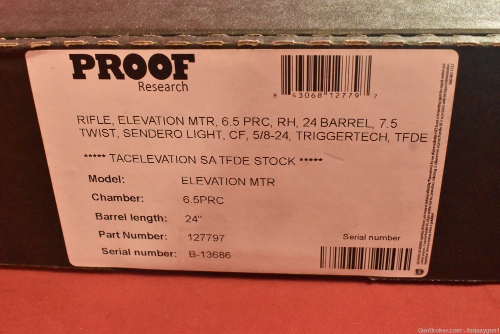 Proof Research Elevation MTR 127797 6.5 PRC 24" Threaded Barrel Elevation-img-7