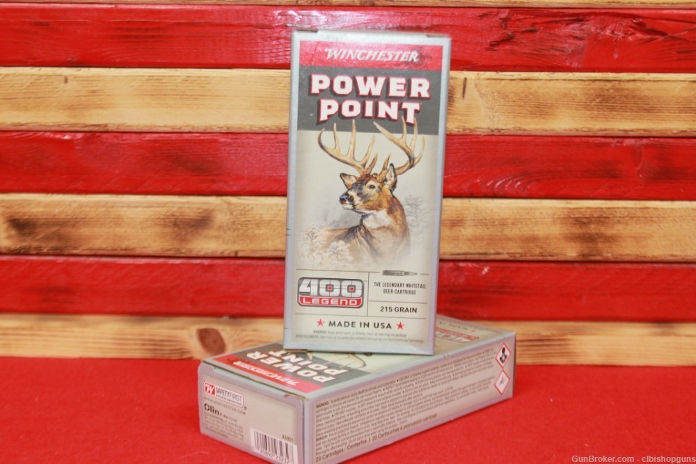 Winchester Power Point .400 Legend 215 grain 60 RNDS 3 BOXES Ammo-img-0