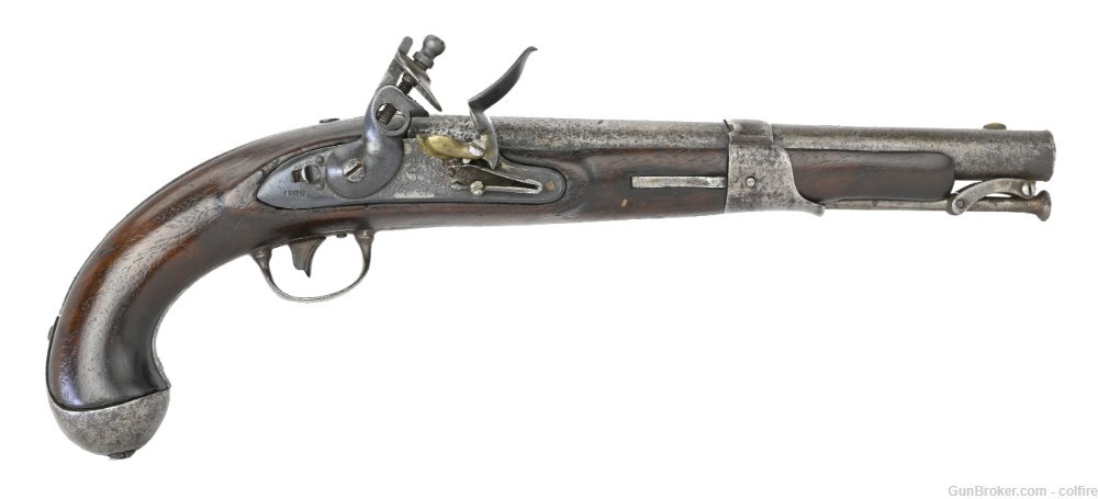 U.S. Model 1819 Flintlock Pistol by Simeon North (AH5758)-img-0