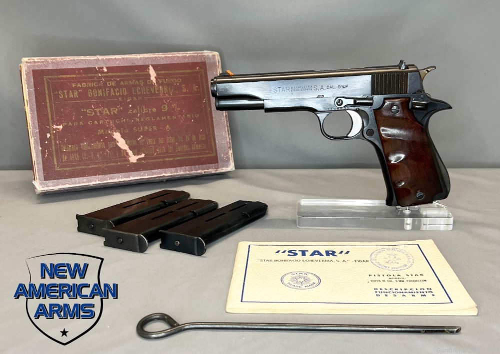 Star Firearms Model B Super 9mm 1911 Style Pistol -img-0