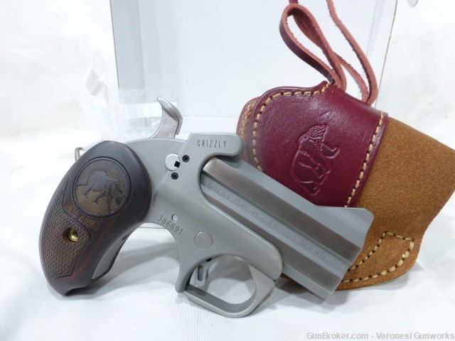 NIB Bond Arms Grizzly Bear 45/410 3" Barrel Stainless With Holster 386691-img-0