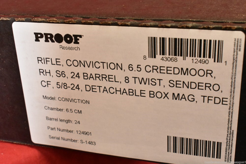 PROOF Research Conviction 6.5 Creedmoor 24" Carbon Fiber *0.19 MOA Target*-img-11
